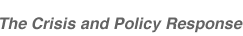 The Crisis and Policy Response