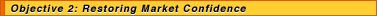Objective 2: Restoring Market Confidence