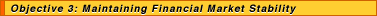 Objective 3: Maintaining Financial Market Stability