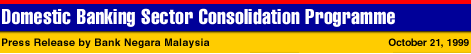 Domestic Banking Sector Consolidation Programme