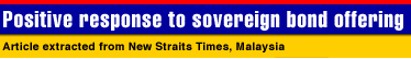 Positive response to sovereign bond offering
