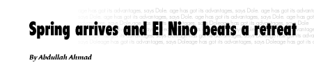Spring arrives and El Nino beats a retreat