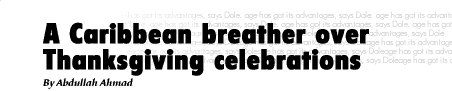 A Caribbean breather over Thanksgiving celebrations