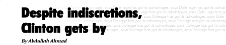 Despite indiscretions, Clinton gets by