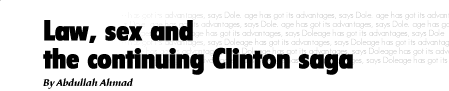 Law, sex and the contibuing Clinton saga