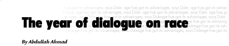 The year of dialogue on race - Abdullah Ahmad