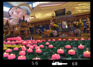 Buddhist Temple in Penang with Reclining Buddha Image, Wat Chaiyamangalaram 