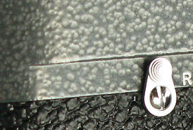 Close up on Texture of hammertone finish