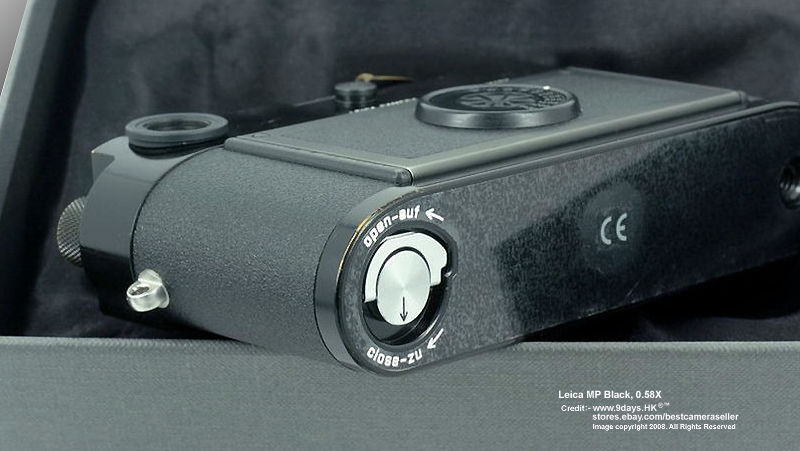 LEICA MP Black Lacquer, 0.58X model base plate view