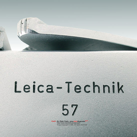 Engraved on the body section with Leica-Tecknik 57 on a Leica M3, 1954