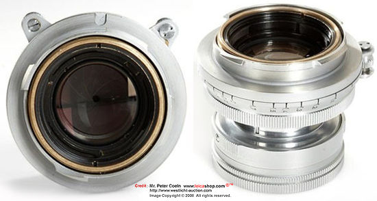 Rear lens mount section on a A matching prototype Simmicron-M 1:2 f=5cm collapsible, 1952 for M3 prototype