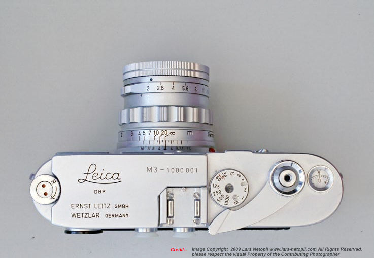 Leica M3-1000001 was presented as a chrome camera to Alfred Eisenstaedt in 1960 prepared by LARS Netopil