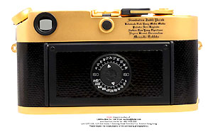 Leica M6 Sultan of Brunei Black Leather  rear view
