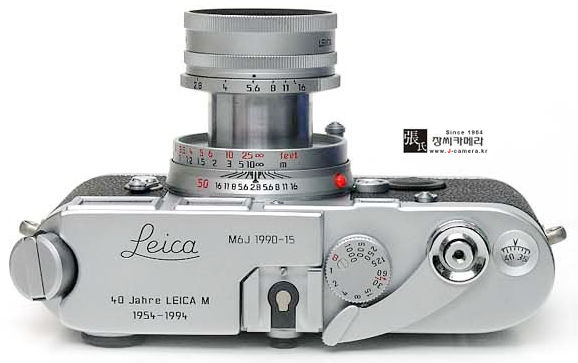 Top view, Leica M6J showcase Front view with ELMAR 1:2.8/50mm by J-camera.KR