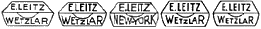 Series of old, previous Leitz optic logo