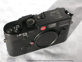Leica M6 Poliphoto S.p.A. rangefinder camera model, 1995 by Mario - front view