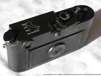 Leica M6 Poliphoto S.p.A. rangefinder camera model, 1995 by Mario -rear view