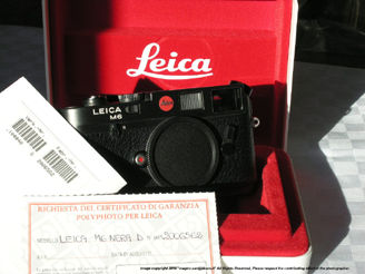 Leica M6 Poliphoto S.p.A. rangefinder camera model, 1995 by Mario - boxes ad packing