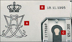 Special engravings on LEICA M6 Royal Wedding Edition, 1995