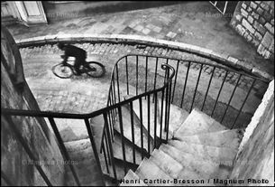 Street & cyclist, Paris LINK to Henri Cartier-Bresson / Magnum Photo www.magnumphotos.com