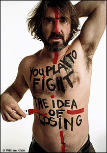 Ex-Manchester United Star Eric CANTONA William Klein for FIFA 100 Exibitions link to BBC news website