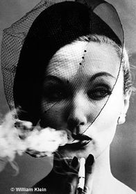 Smoke and Veil, Paris (Vogue), 1958 by William Klein - Link to other site