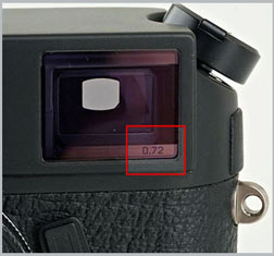 Leica M6 TTL finder magnification illustration