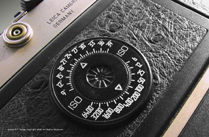 Film back and Film speed reminder disc at the rear of Leica M6 Titan