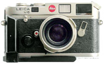 Front view of Leica Titanium Finish Classic body  with mathing Leica Summilux-M 35mm f/1.4 original version