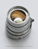 Fornt view, a Matching Summicron-M Rooster edition 50mm f/2.0 lens for Leica M6 Chrome Leica M6 Classic Year of the Rooster Special / Limited Edition rangefinder camera  model, 1993