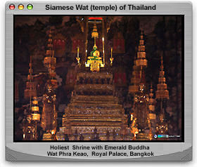 The Holy Shrine for the Emerald Buddha in Wat Phra Kaeo in side Royal Palace, Bangkok