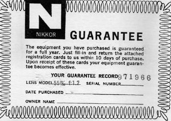 lens certfication for Nikkor lenses