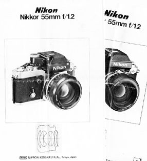 Newer lens leaflet for Nikkor lenses
