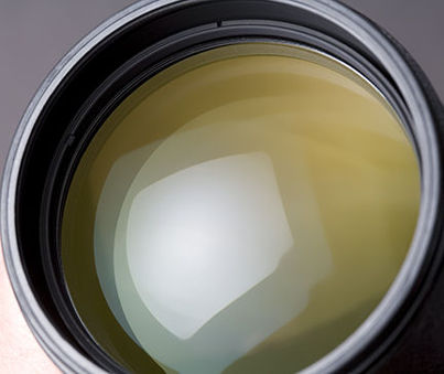 Front lens element of Nikon AF Zoom Nikkor 80-200mm f/2.8D Dual RIng design