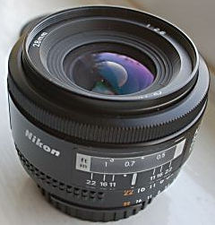 Early version of AF-Nikkor 28mm f/2.8 Ai-S wideangle lens