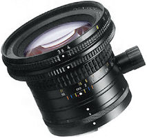 Manual focus, non metered PC-Nikkor 28mm f/3.5 wideangle lens