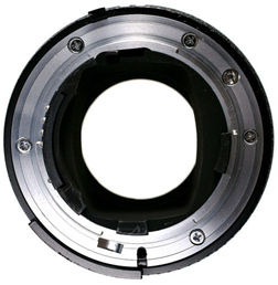 Rear lens mount  of of third version of AF Nikkor 180mm f/2.8 IF ED telephoto lens