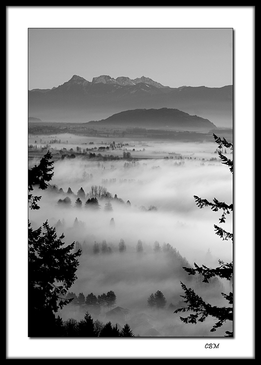 Landscape in rising fog by CLIFF