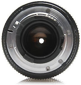 Rear view of the metal lens mount in a Nikon AF Zoom-Nikkor 35-135mm f/3.5~4.5N