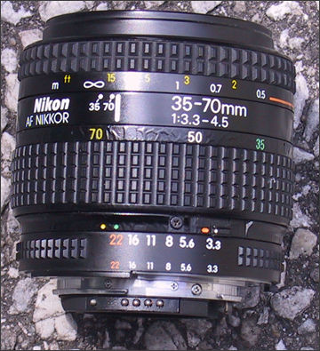 Thailand made AF Nikkor 35-70mm f/3.3~4.5S zoom lens