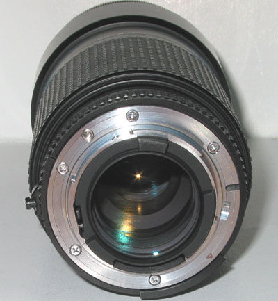 Another rear section view of the Nikon AF zoom 70-210mm f/4..0S tele-zoom lens