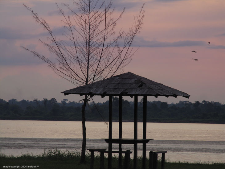 River side in the evening at Sibu, Sarawak