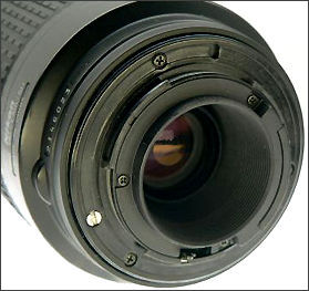 Rear plastic lens mount of a entry level G-spec AF Nikkor lens