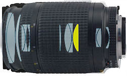 Optical contruction for Nikon AF 70-300mm f/4~5.6D ED tele photo zoom