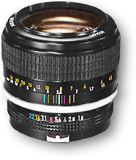 Pre Ai era Nikon's Nikkor 85mm f/1.8 telephoto lens