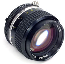Nikon Ai-S 85mm f/2.0 medium telephoto lens