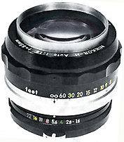 Nikkor 85mm f/1.8 non-Ai early Nikkor telephoto lens