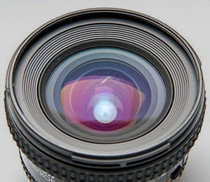 autofocus AF-Nikkor 20mm f/2.8D ultrawideangle lens top view