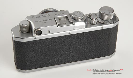 Rear view of MIOJ Canon SII, 1947