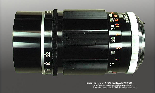 Lens barrel new type Canon 3.5/135mm (135mm f/3.5) black paint w/Canon 13.5cm finder/case